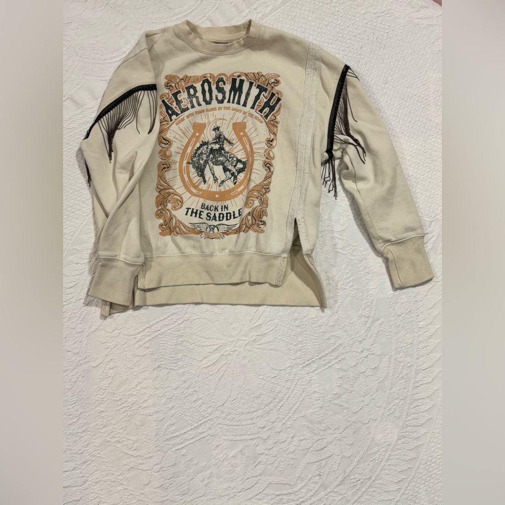 Aerosmith Graphic Fringe Sweatshirt C2